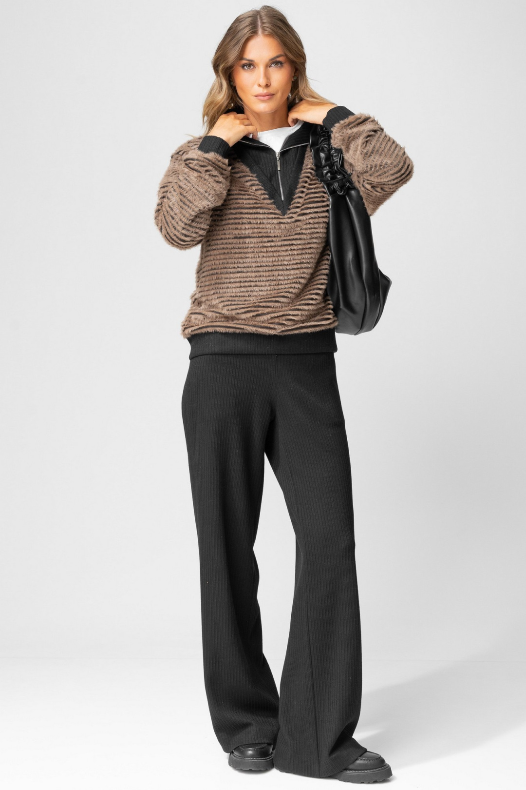 Костюм LAIKONY L-383 табак + черный