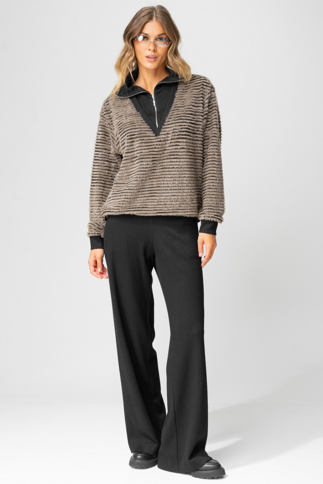 Костюм LAIKONY L-383 табак + черный - фото 3