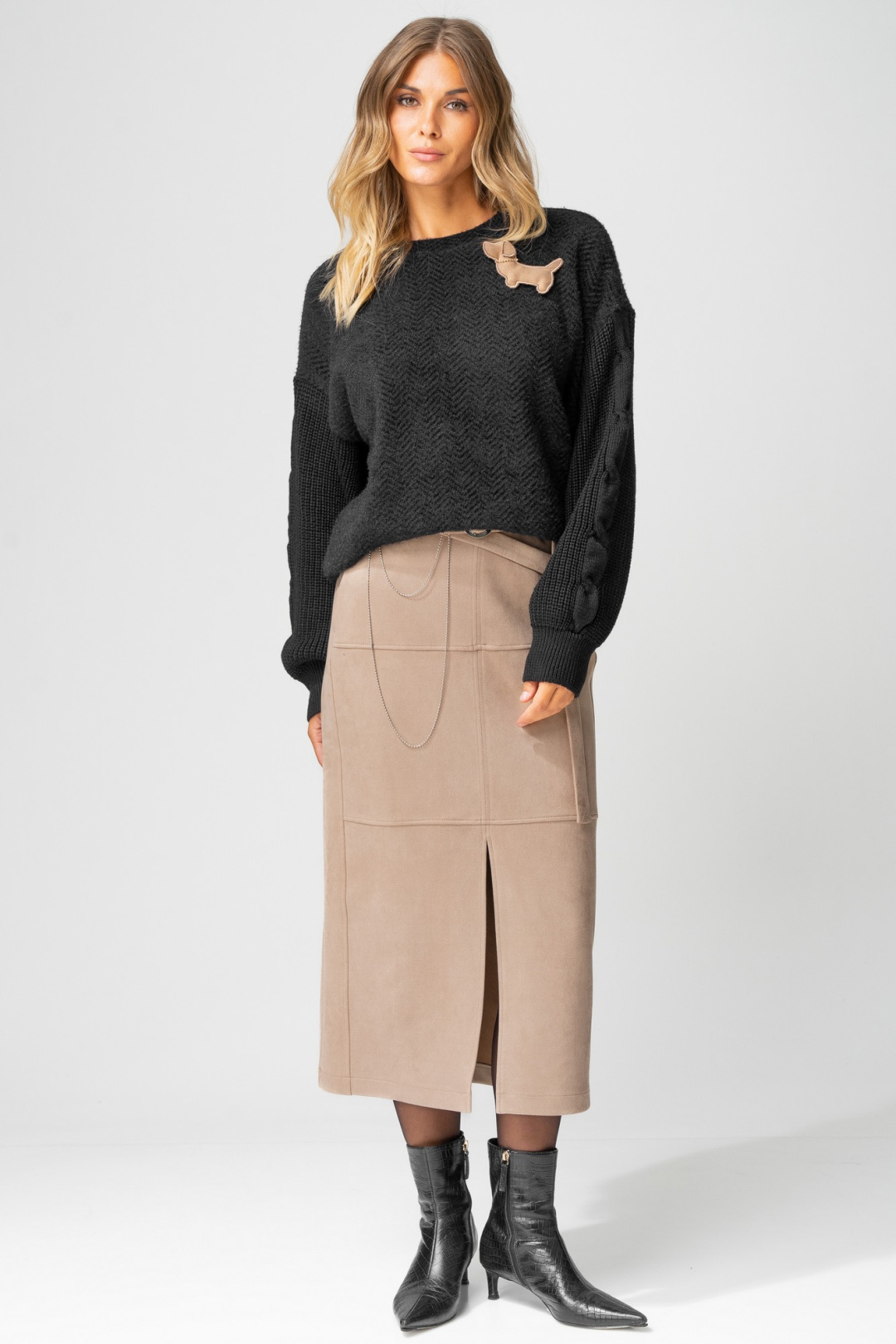 Юбка LAIKONY L-453-2 бежевый