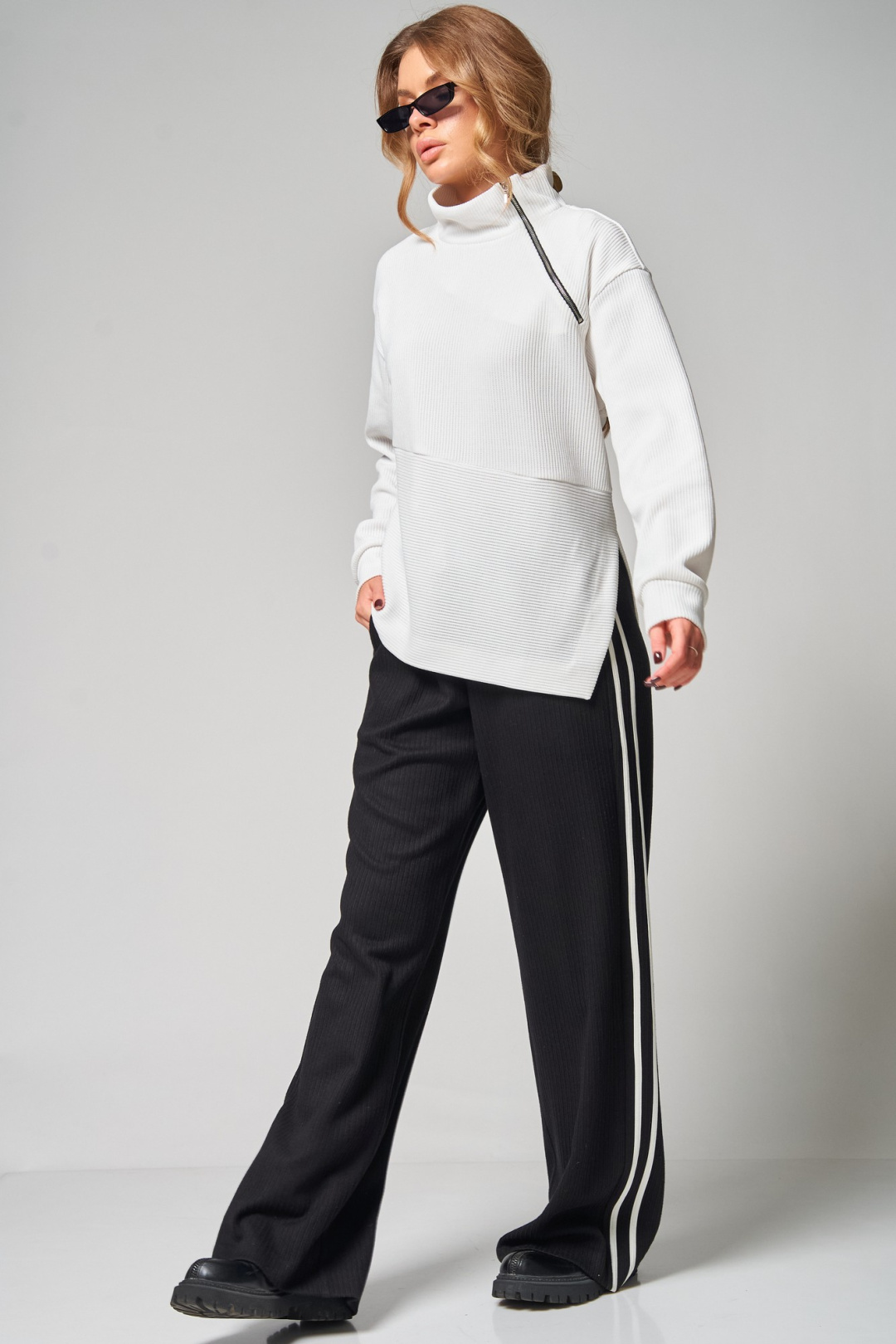 Костюм LAIKONY L-483 белый + черный - фото 2