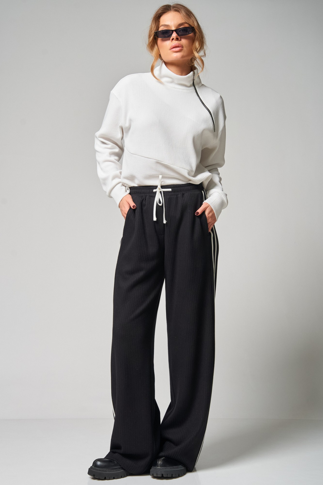 Костюм LAIKONY L-483 белый + черный - фото 3