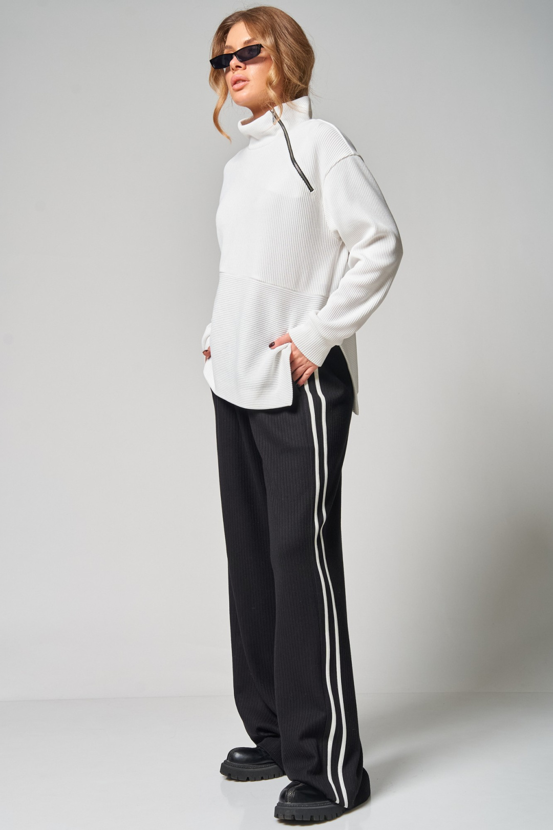 Костюм LAIKONY L-483 белый + черный - фото 4