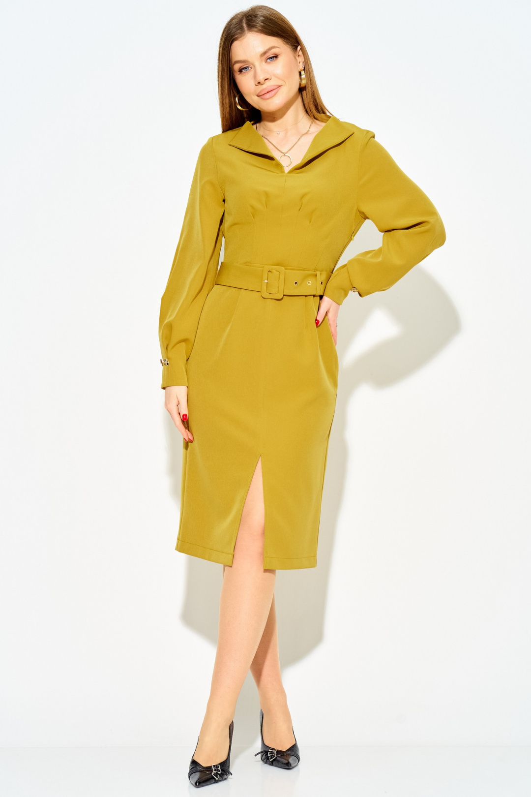 Платье LAIKONY L-543 лайм бронзовый - фото 1