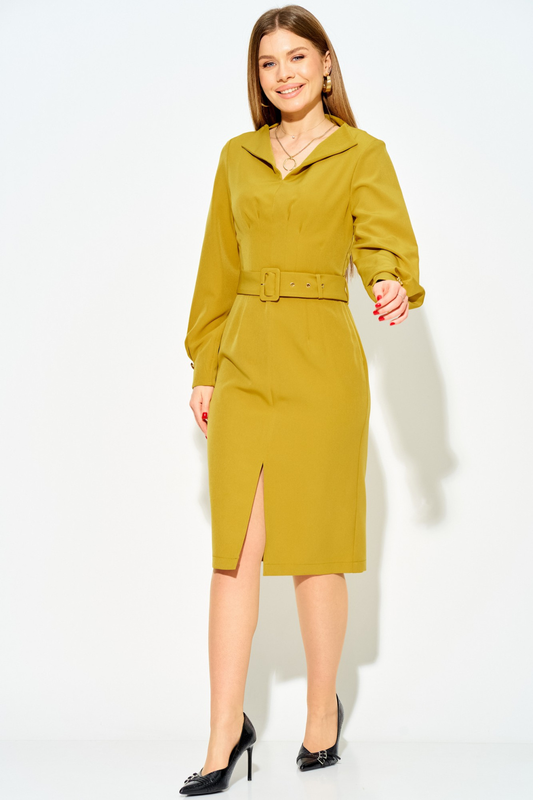 Платье LAIKONY L-543 лайм бронзовый - фото 2