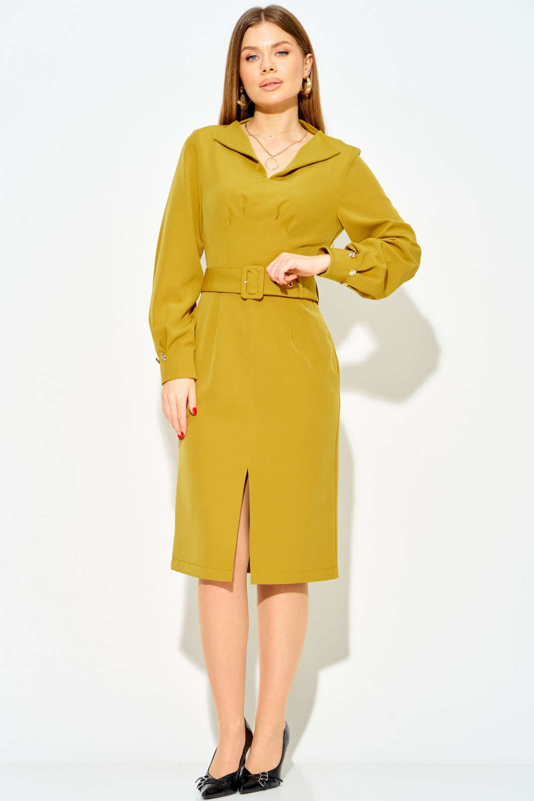 Платье LAIKONY L-543 лайм бронзовый - фото 5