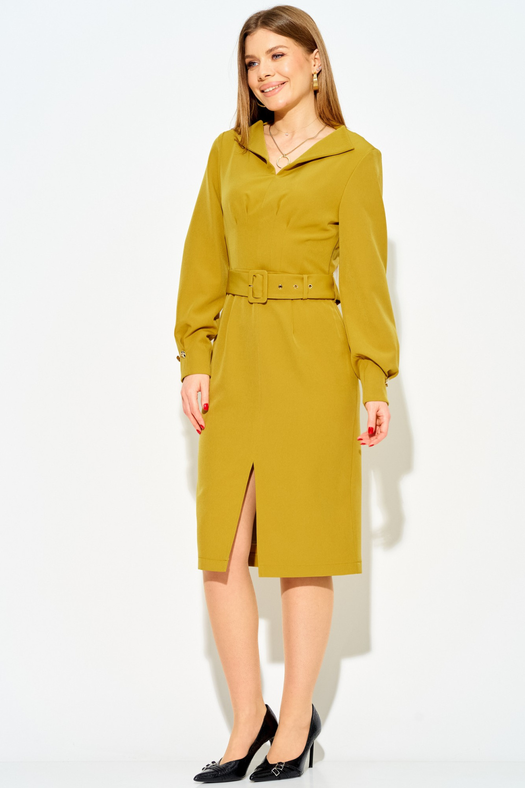 Платье LAIKONY L-543 лайм бронзовый - фото 6