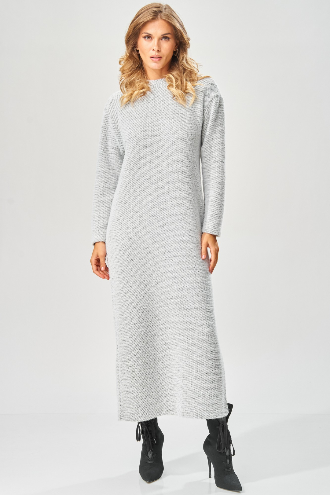 Платье LAIKONY L-573 серый зигзаг - фото 2