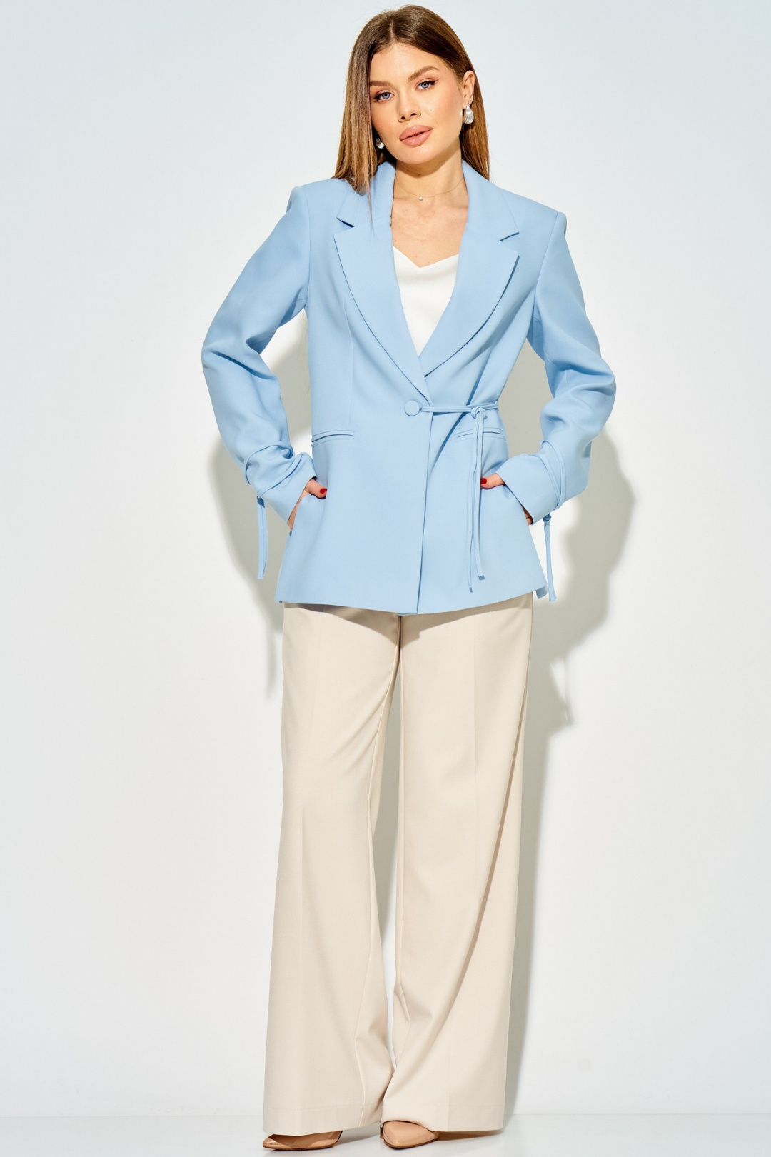 Жакет LAIKONY L-614 голубой - фото 3