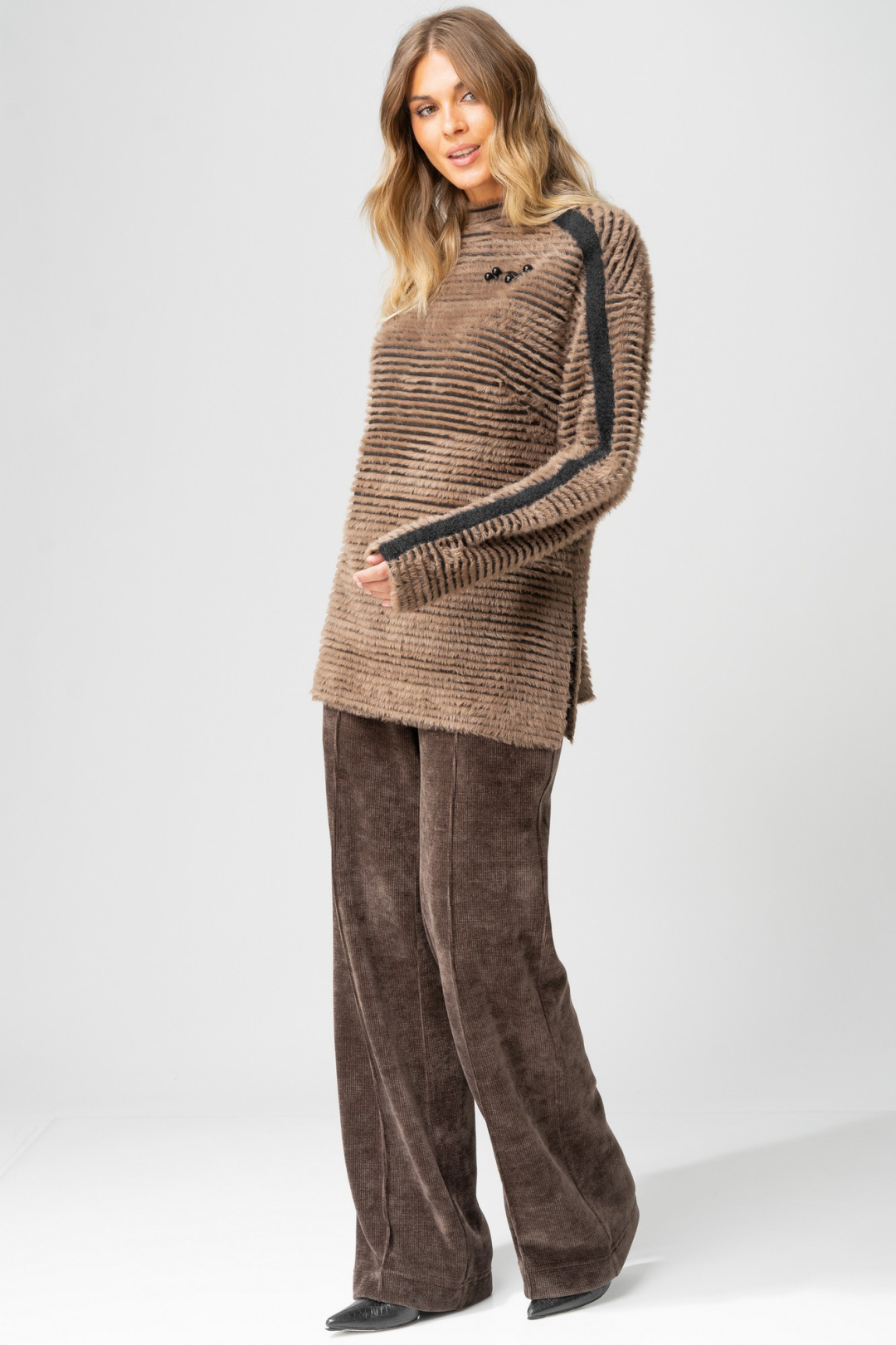 Брюки LAIKONY L-693-2 капучино - фото 5