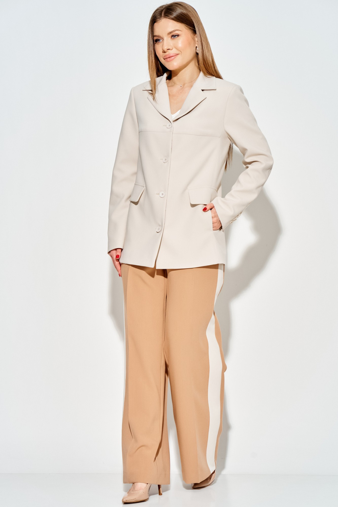 Жакет LAIKONY L-814 слоновая кость - фото 5