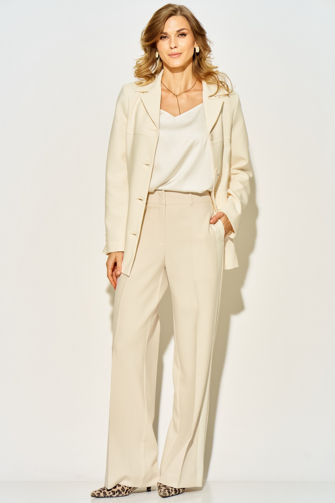 Брюки LAIKONY L-914 кремовый - фото 1