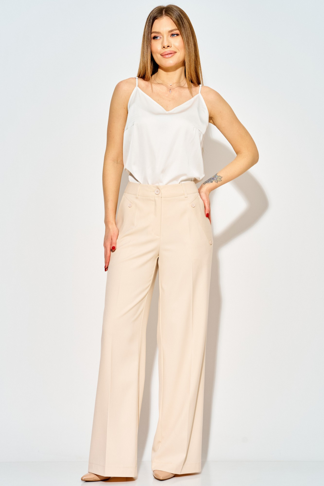 Брюки LAIKONY L-942-2 пудра - фото 1