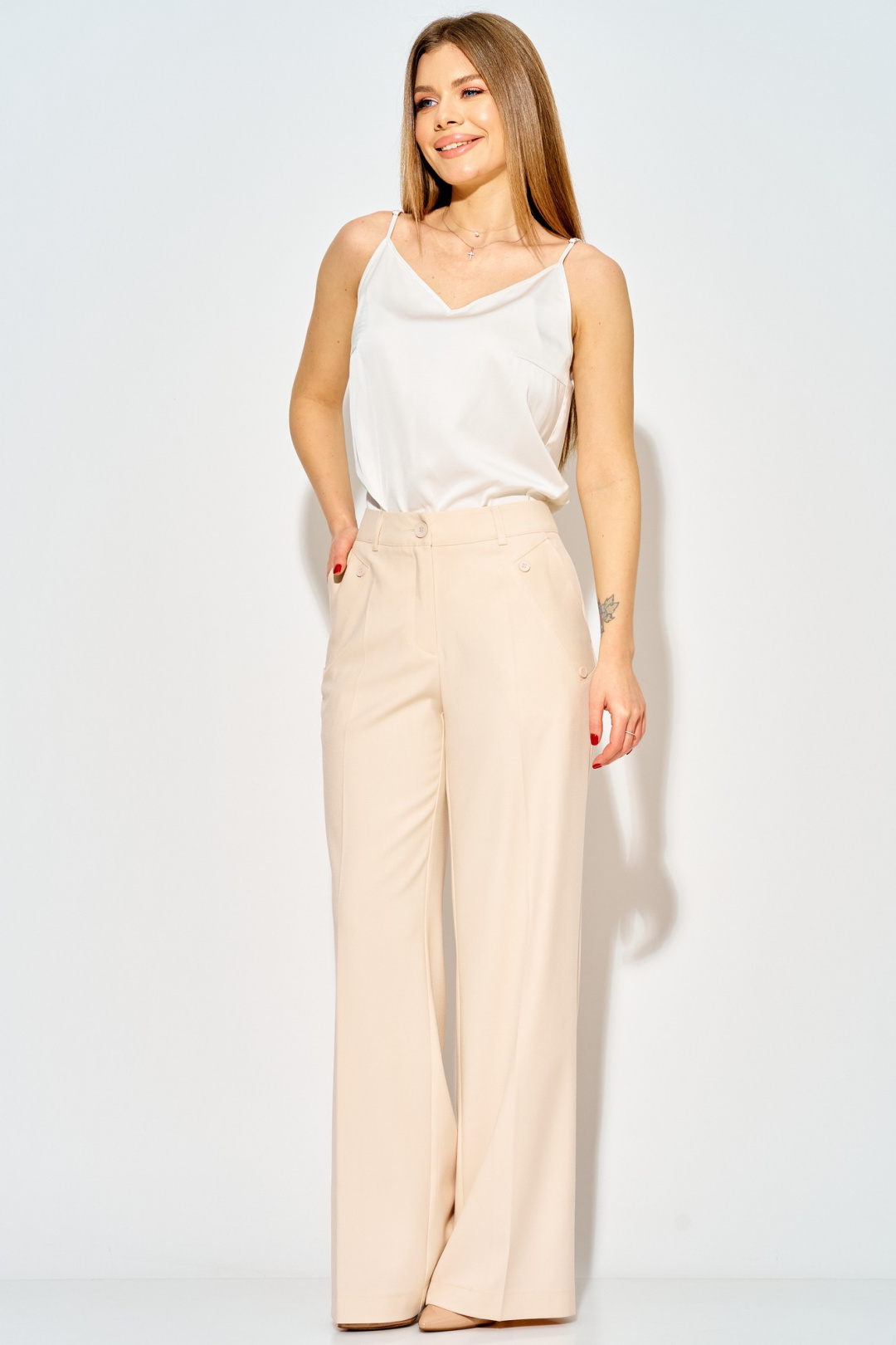 Брюки LAIKONY L-942-2 пудра - фото 2