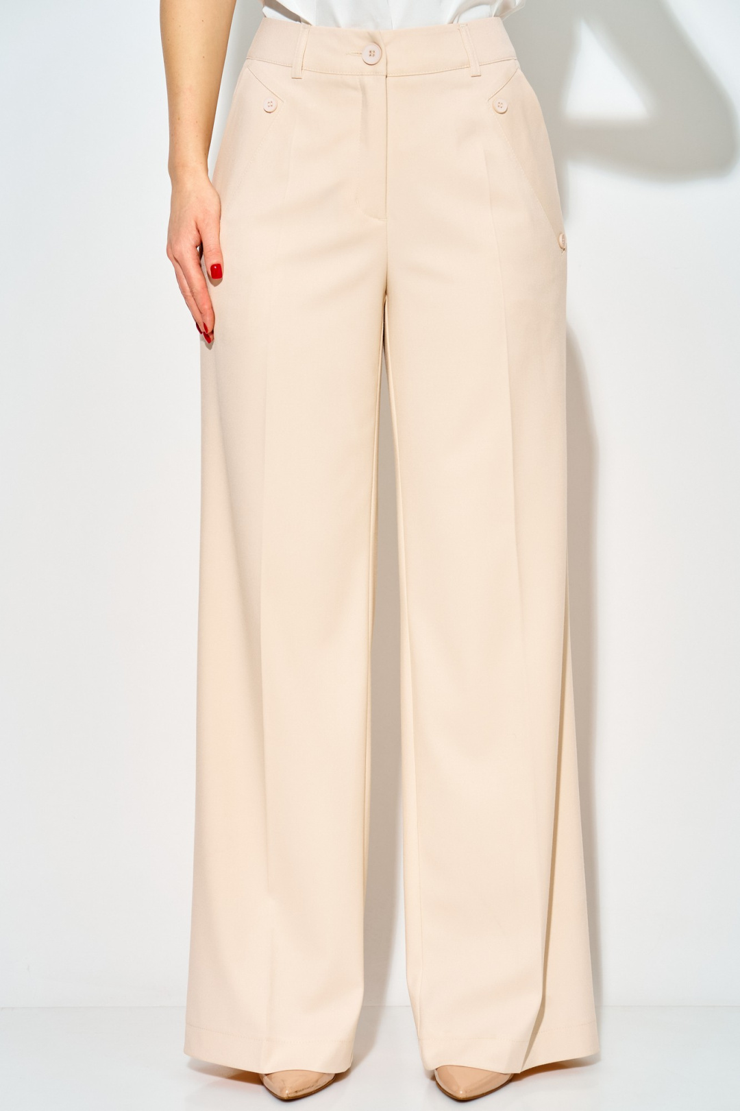 Брюки LAIKONY L-942-2 пудра - фото 4