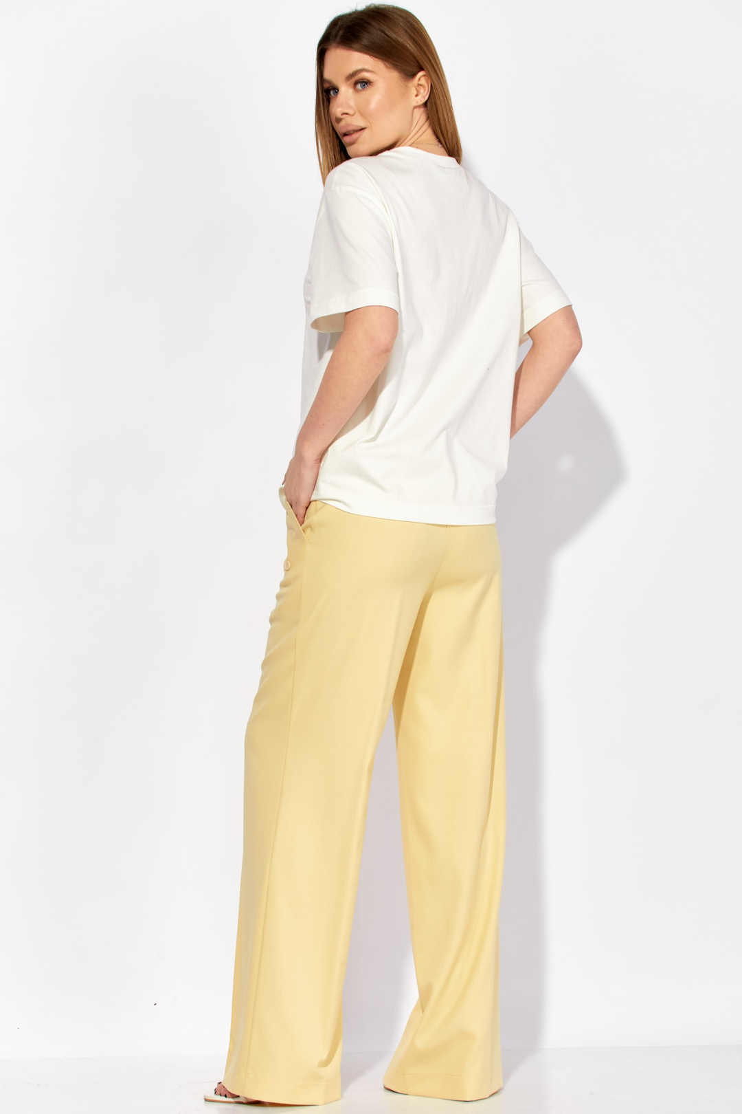 Брюки LAIKONY L-942-2 сливочный