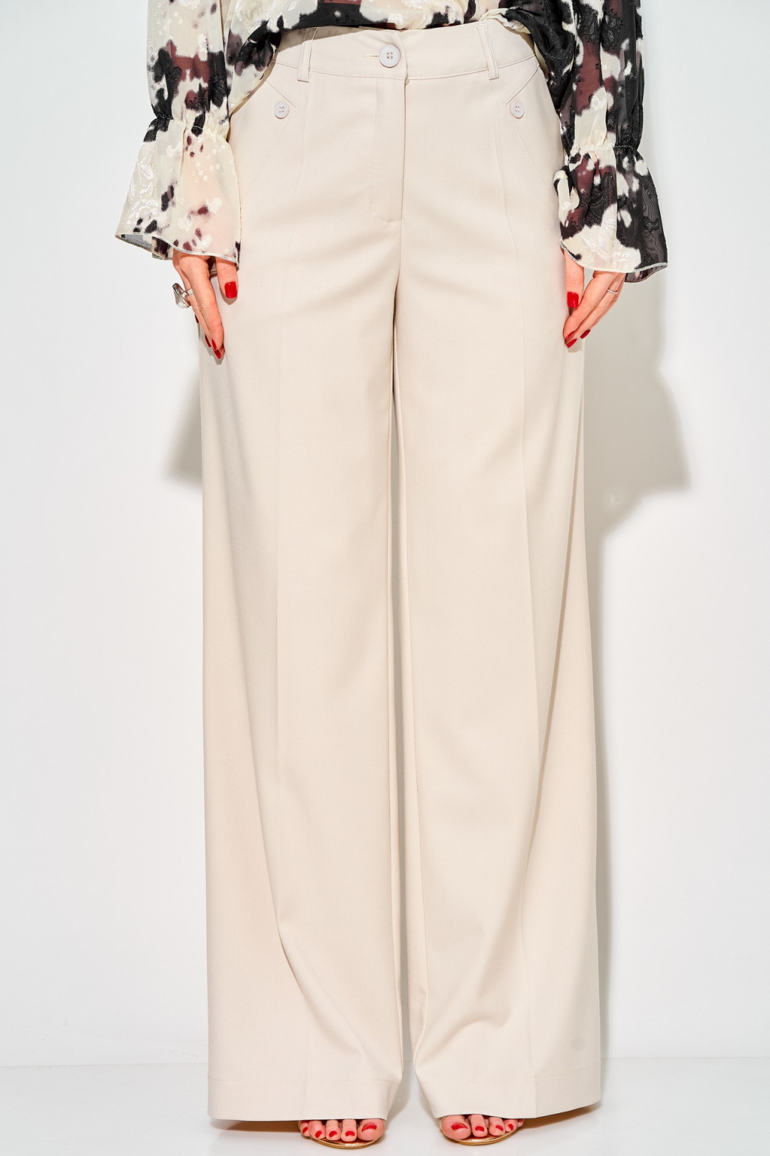 Брюки LAIKONY L-942-2 слоновая кость - фото 6