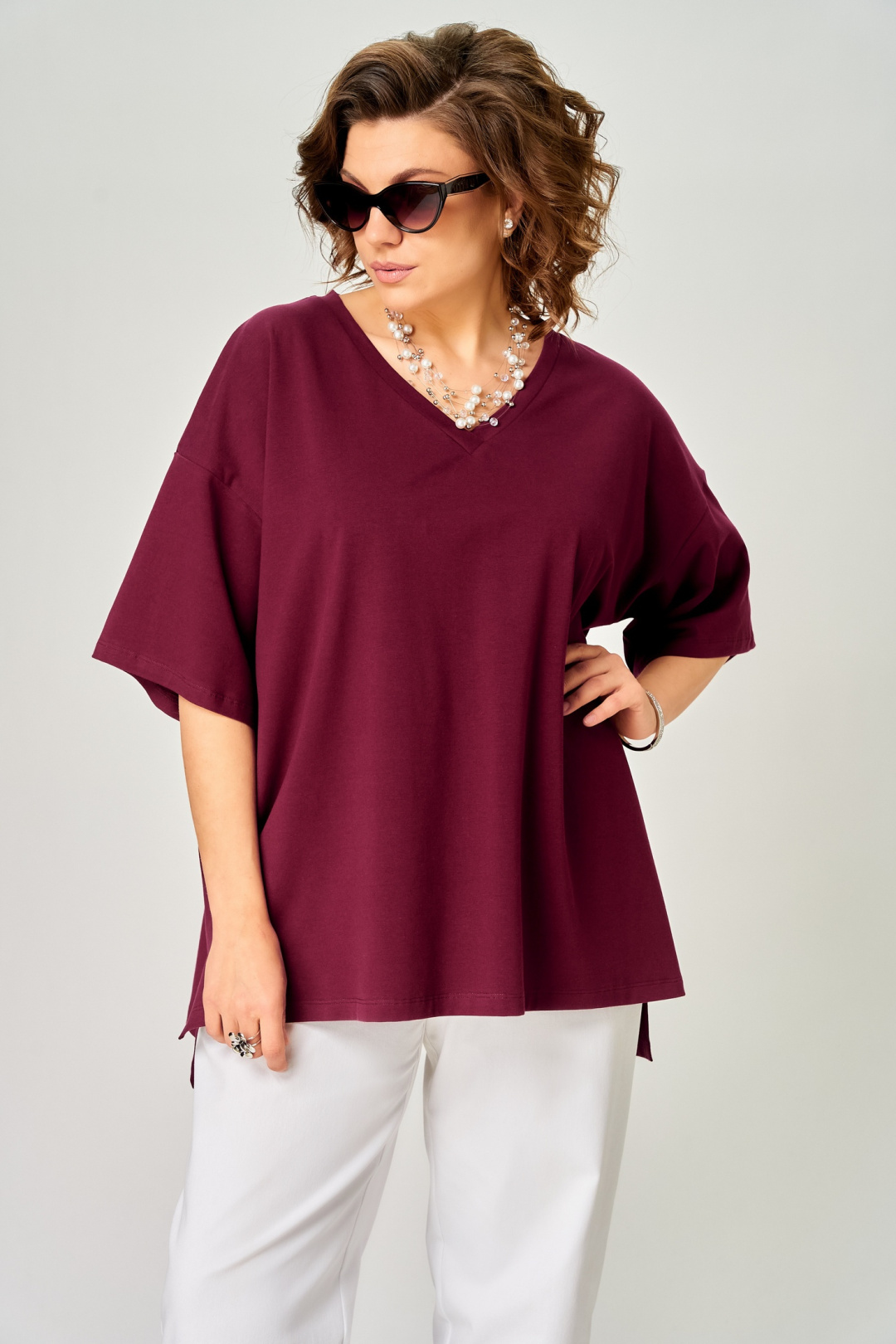 Футболка LARINI 090 бордовый