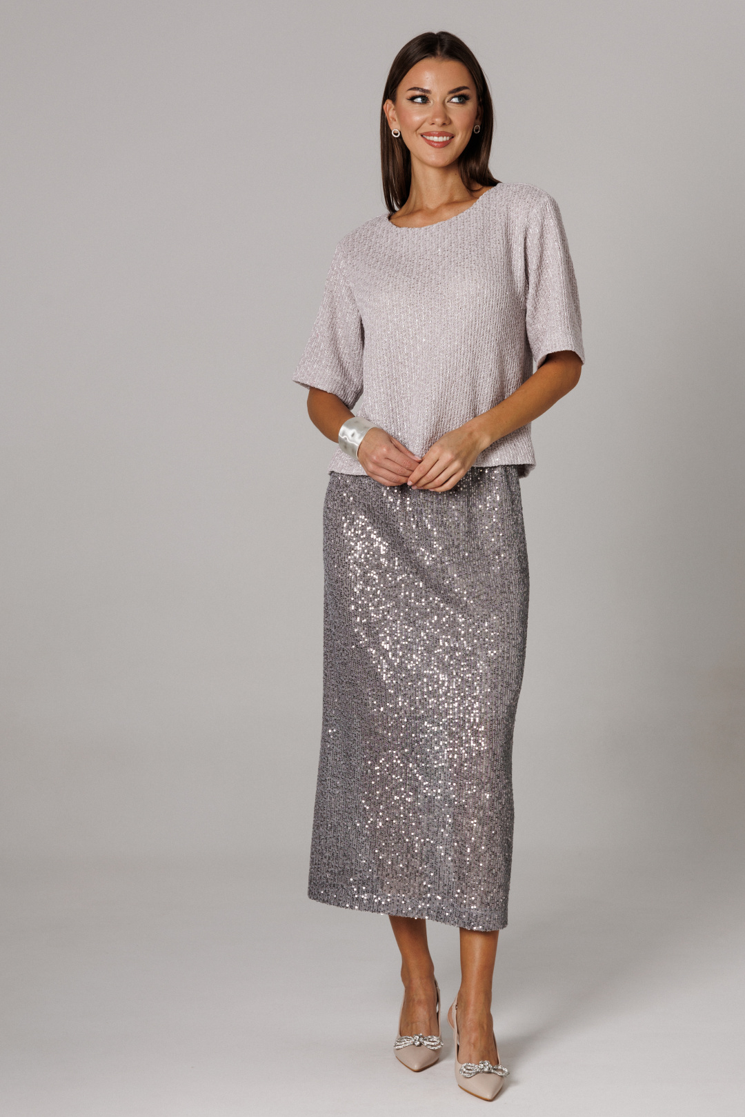 Костюм Lars Style 1153 серый+серый металлик - фото 6