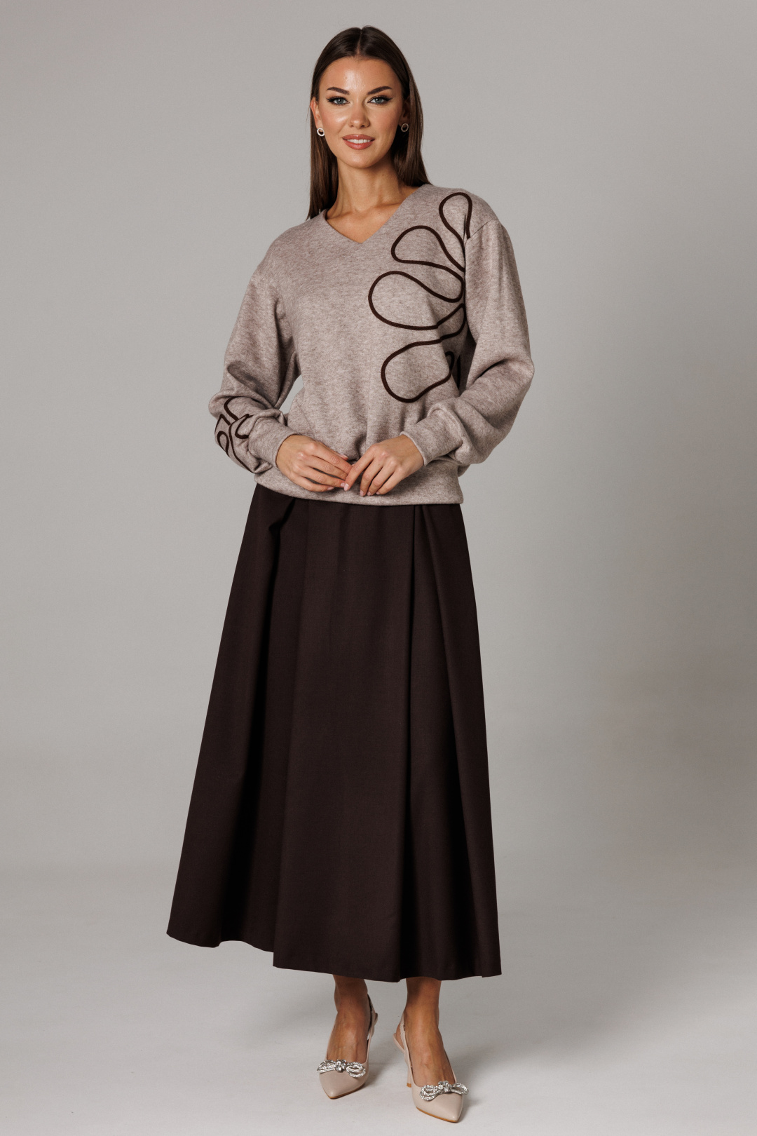 Костюм Lars Style 1172 бежевый+коричневый