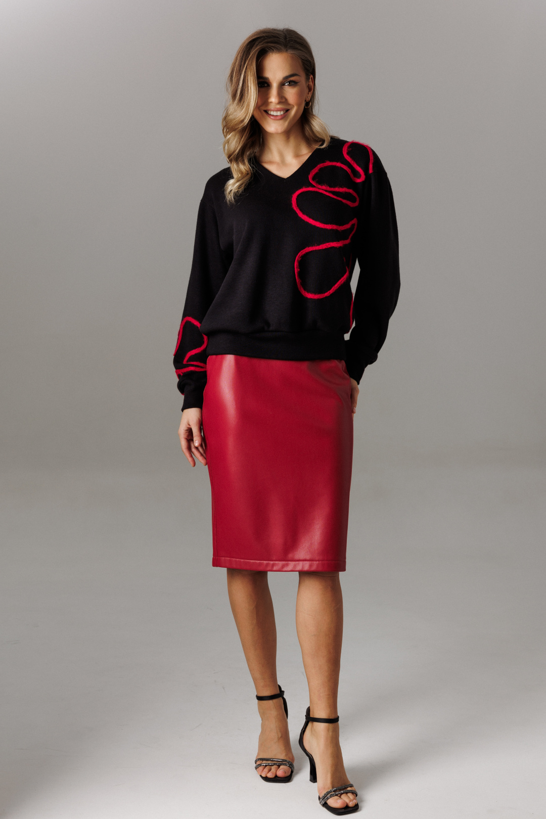 Костюм Lars Style 1185 черный+красный - фото 1