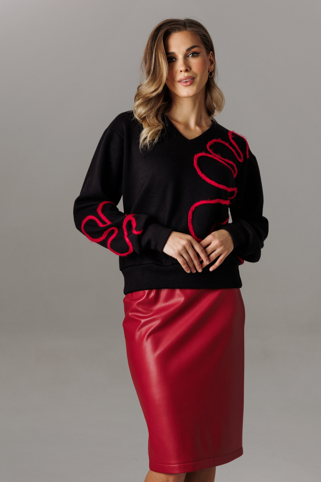 Костюм Lars Style 1185 черный+красный - фото 2