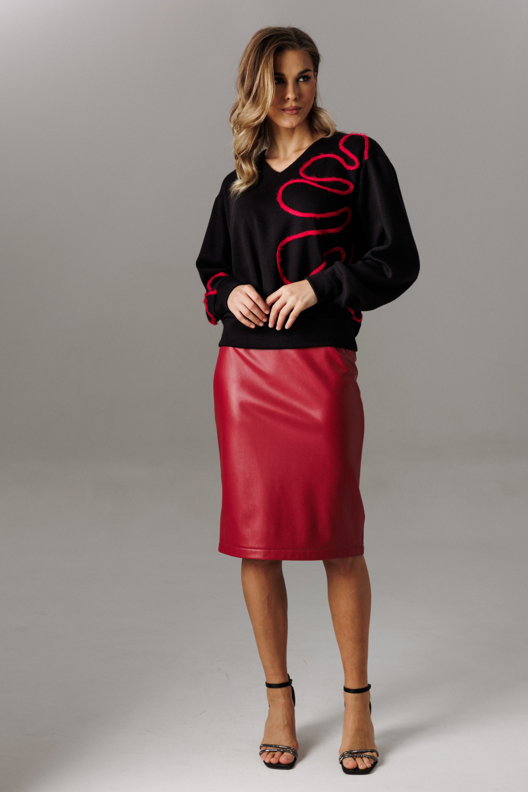 Костюм Lars Style 1185 черный+красный - фото 5