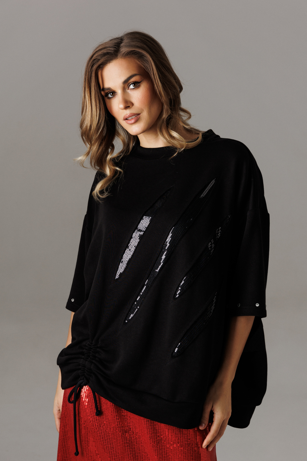 Блузка Lars Style 1187/1 черный - фото 5