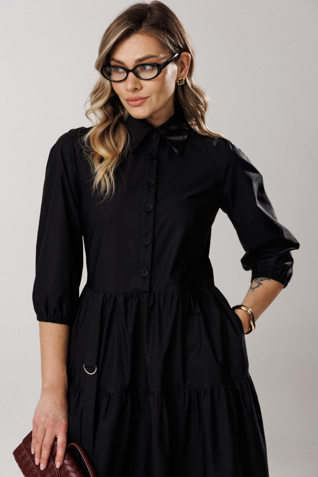 Платье Lars Style 1203 черный - фото 4