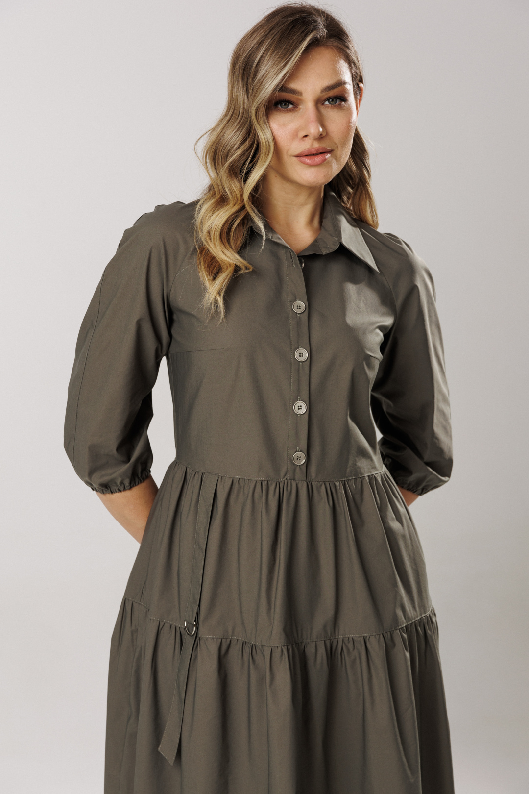 Платье Lars Style 1203/1 хаки - фото 2