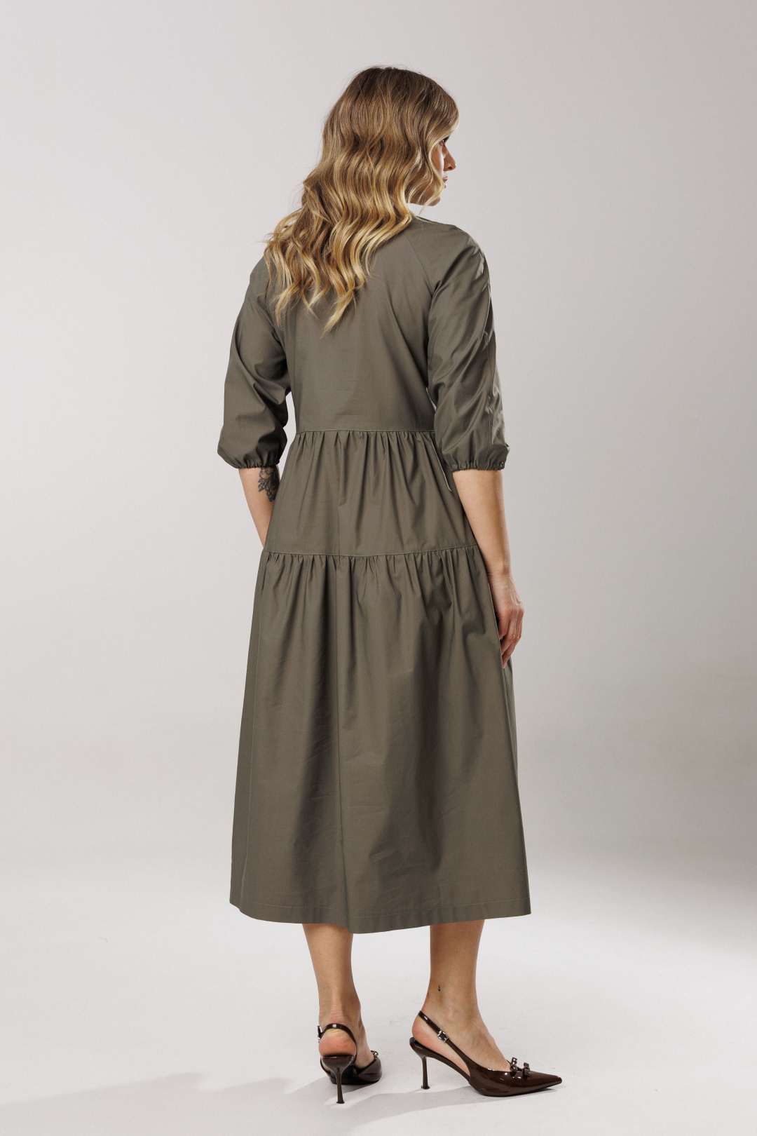 Платье Lars Style 1203/1 хаки - фото 3