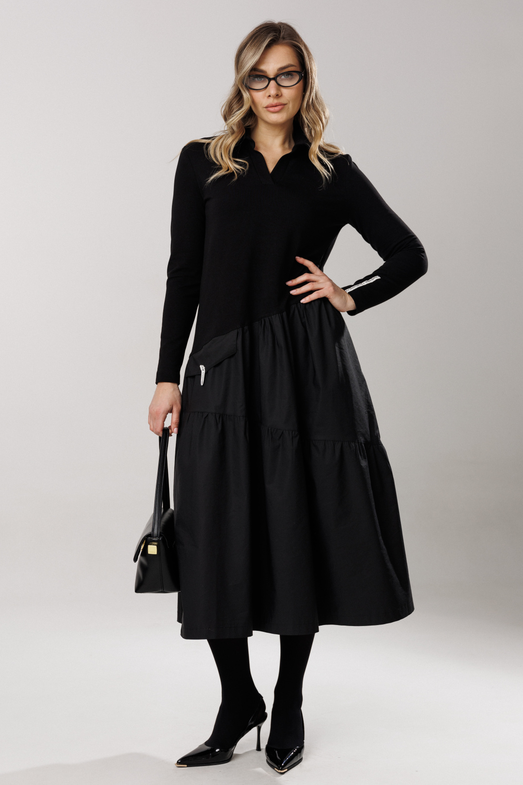 Платье Lars Style 1204/1 черный - фото 6