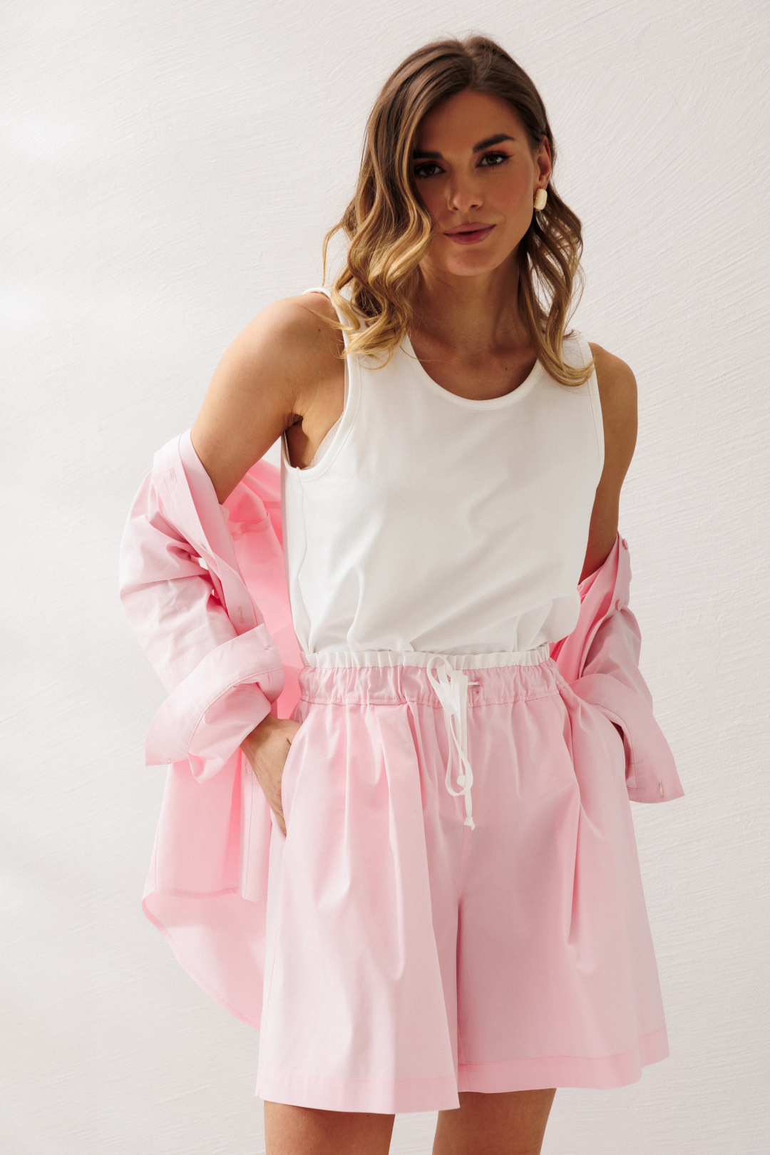 Костюм Lars Style 1221 розовый+оттенки светло-молочный - фото 5