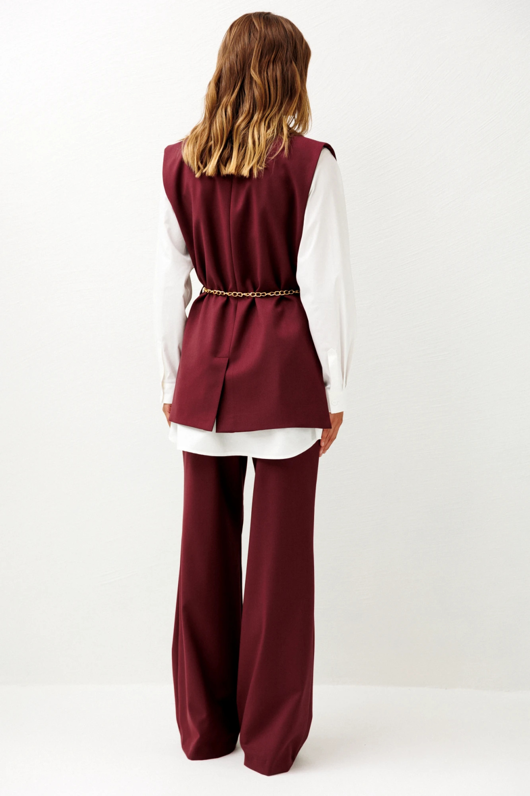 Костюм Lars Style 1246 оттенки бордо+молочного