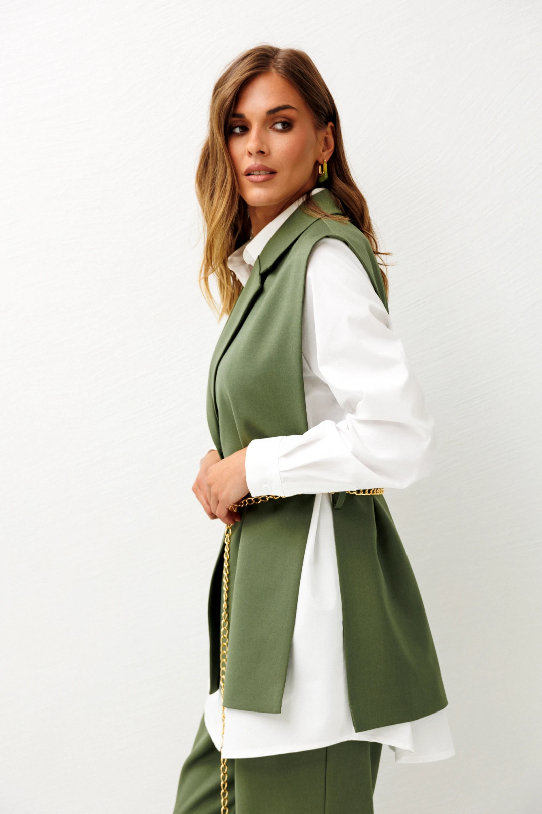 Костюм Lars Style 1246/1 оттенки хвои+молочного