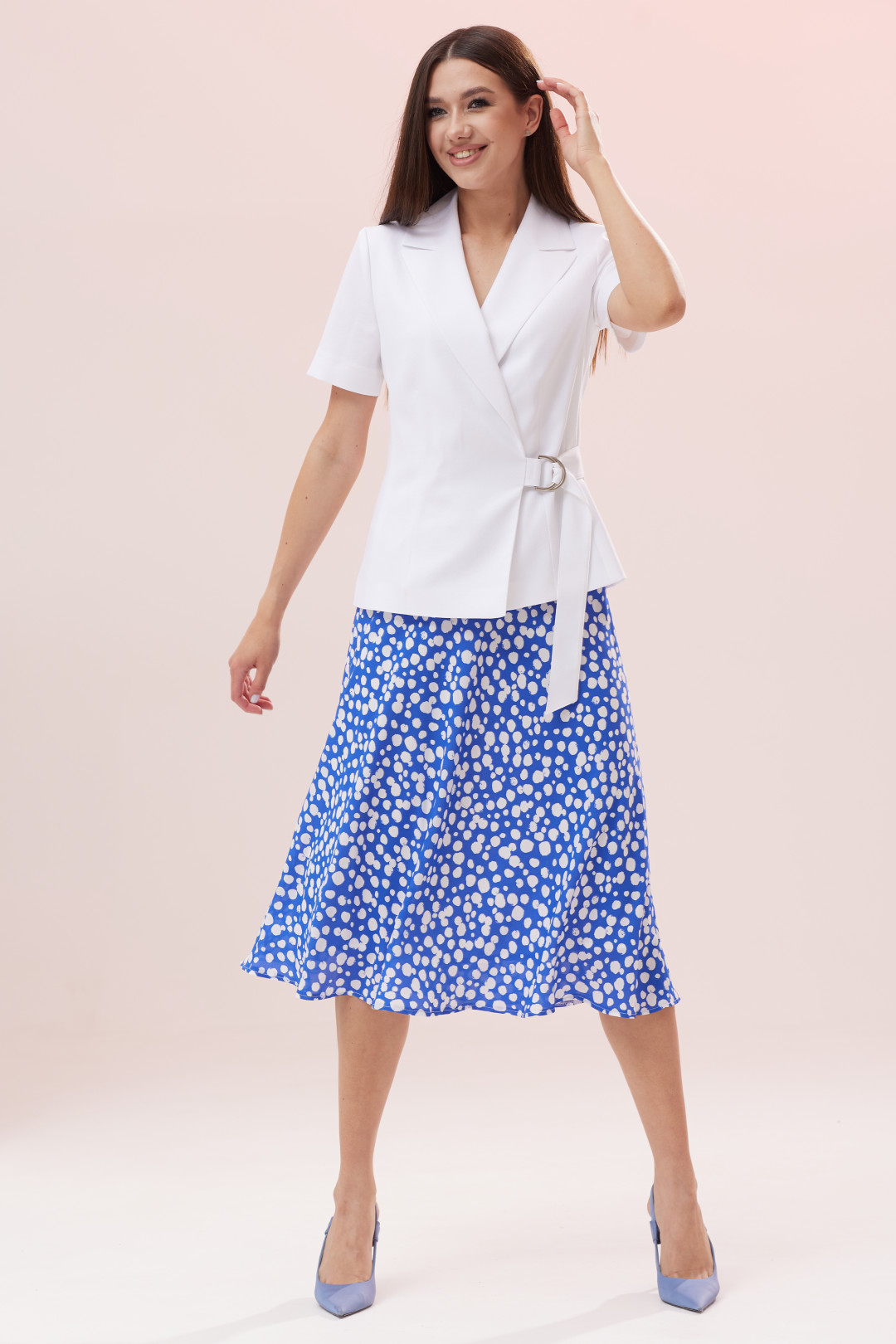 Костюм Lars Style 784 белый, синий - фото 1