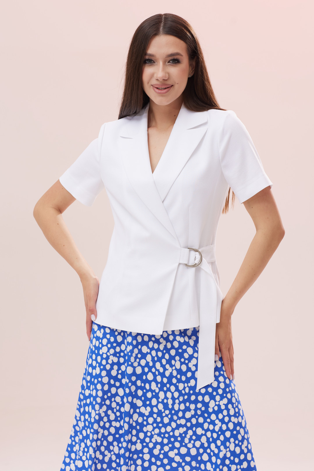 Костюм Lars Style 784 белый, синий - фото 2