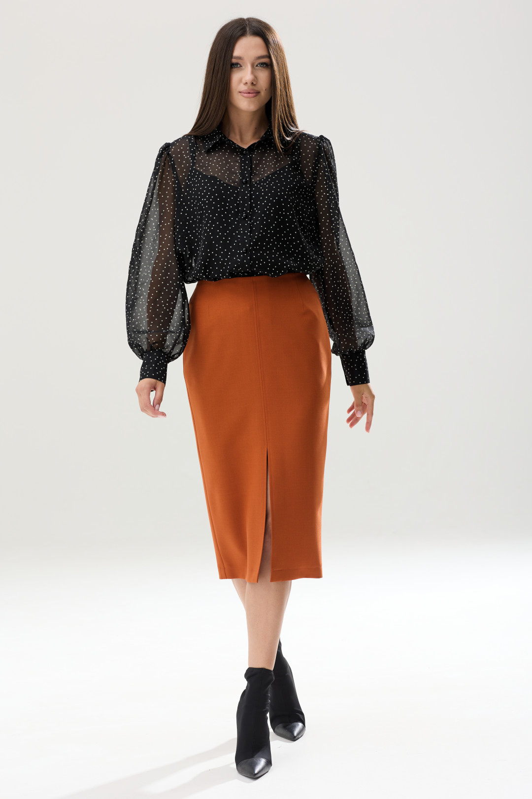 Костюм Lars Style 826 Терракотовый, черно-белый - фото 4