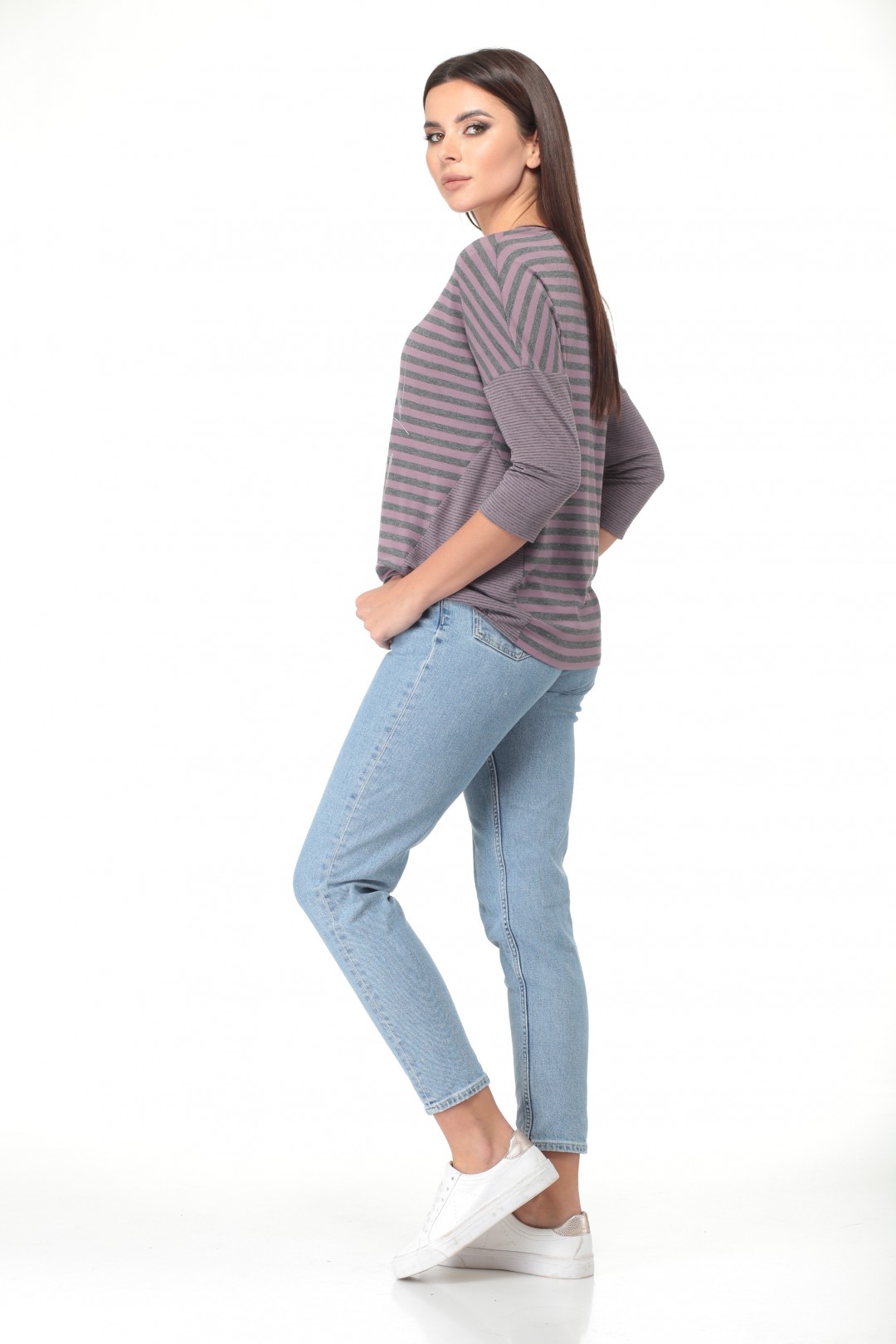 Джемпер ЛедиТриСтарс 1911 сирень+ полоски