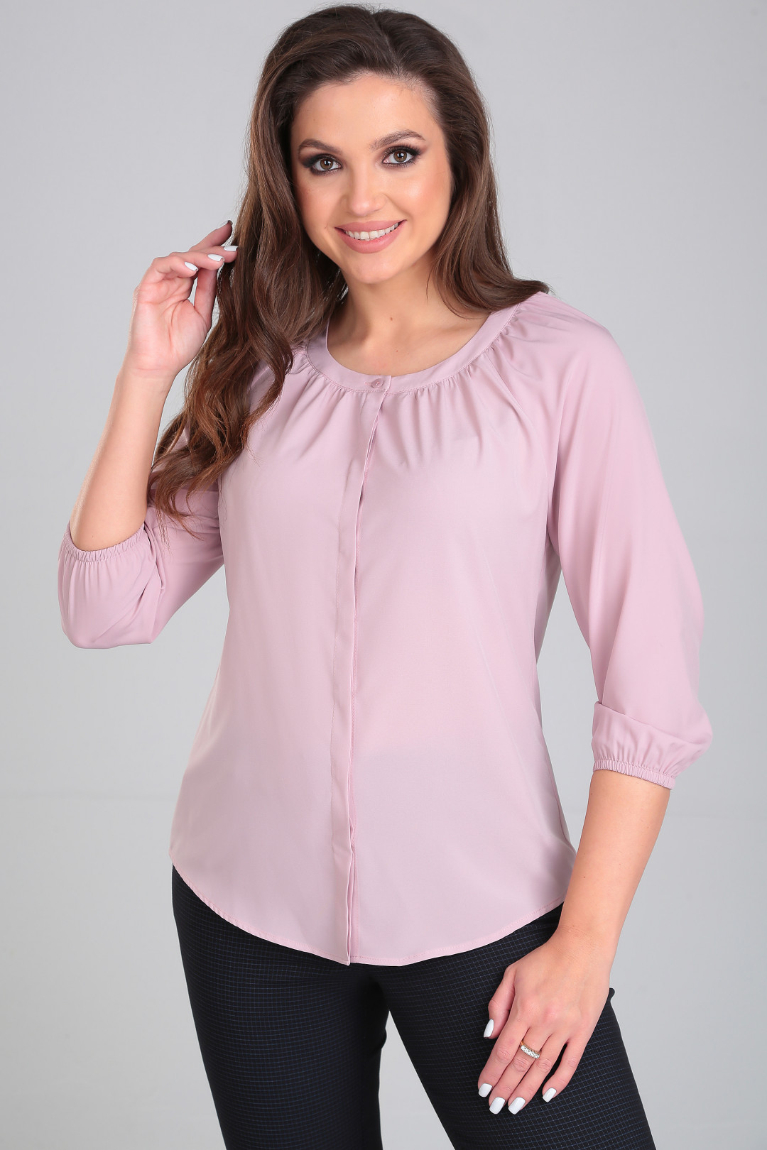 Блузка LeNata 12104 пудра - фото 3