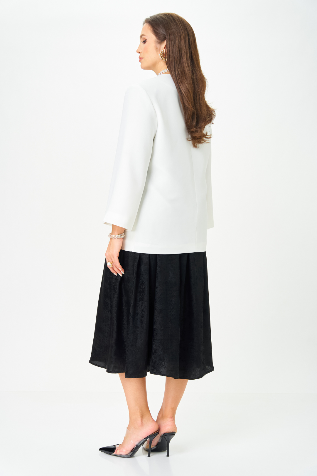 Костюм LeNata 20457 белый с черным - фото 2