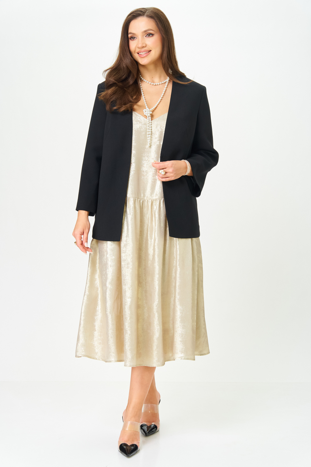 Костюм LeNata 20457 золотой с черным - фото 3