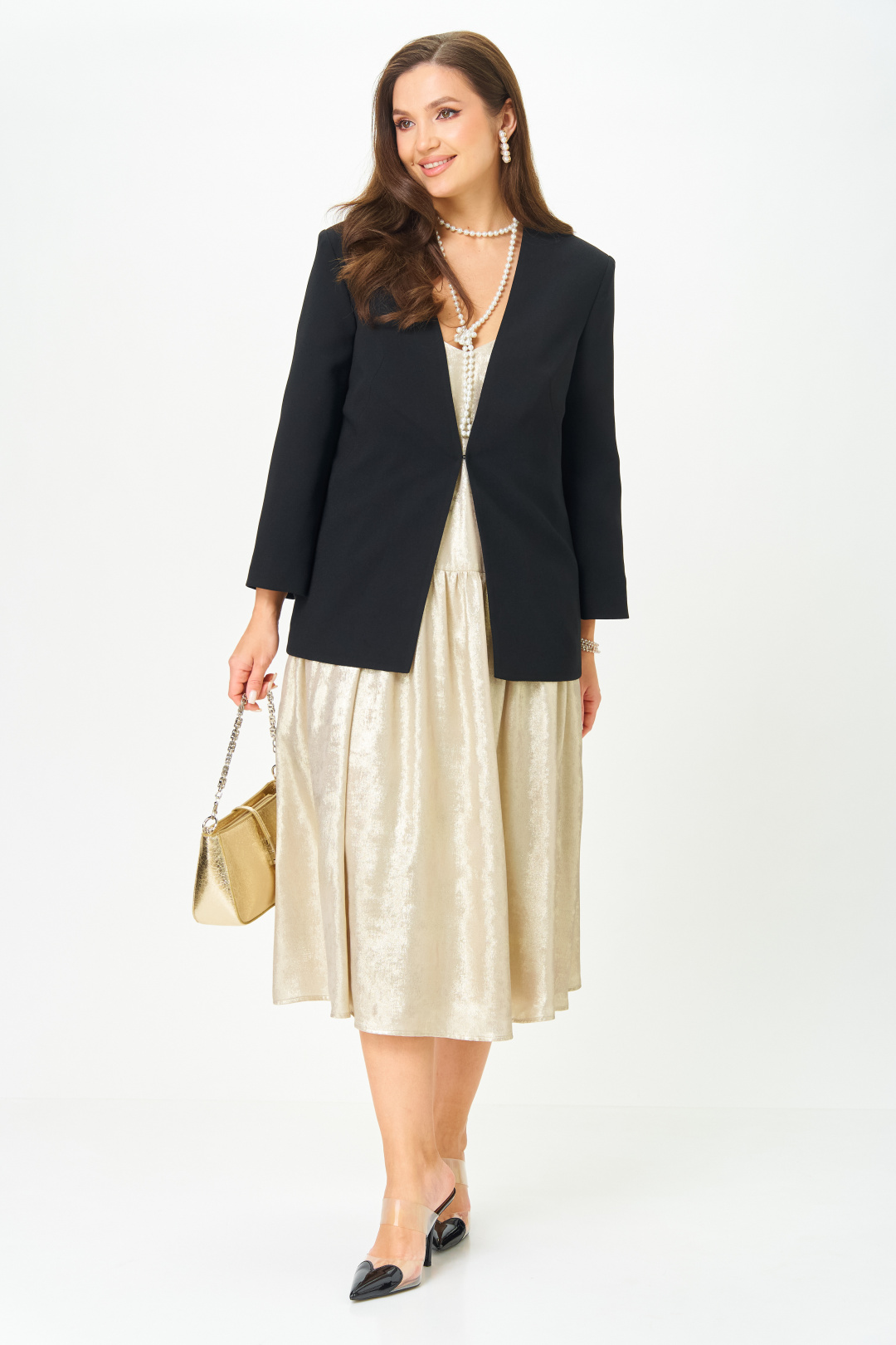 Костюм LeNata 20457 золотой с черным - фото 4