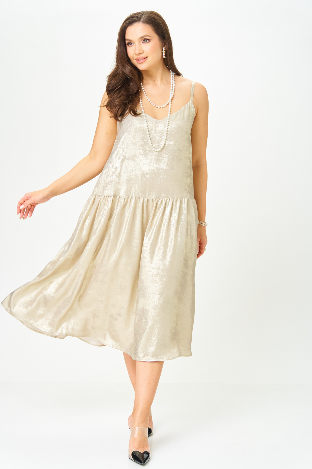 Костюм LeNata 20457 золотой с черным