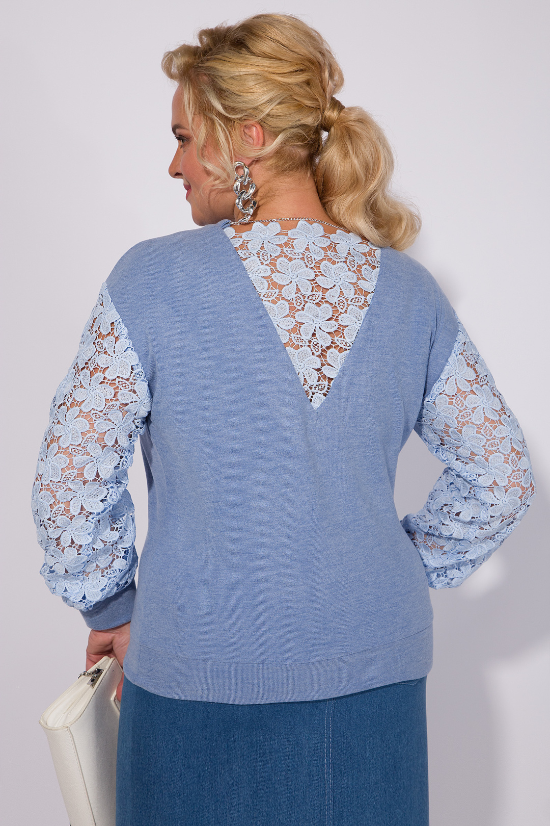 Джемпер Лилиана 1345 голубой - фото 2