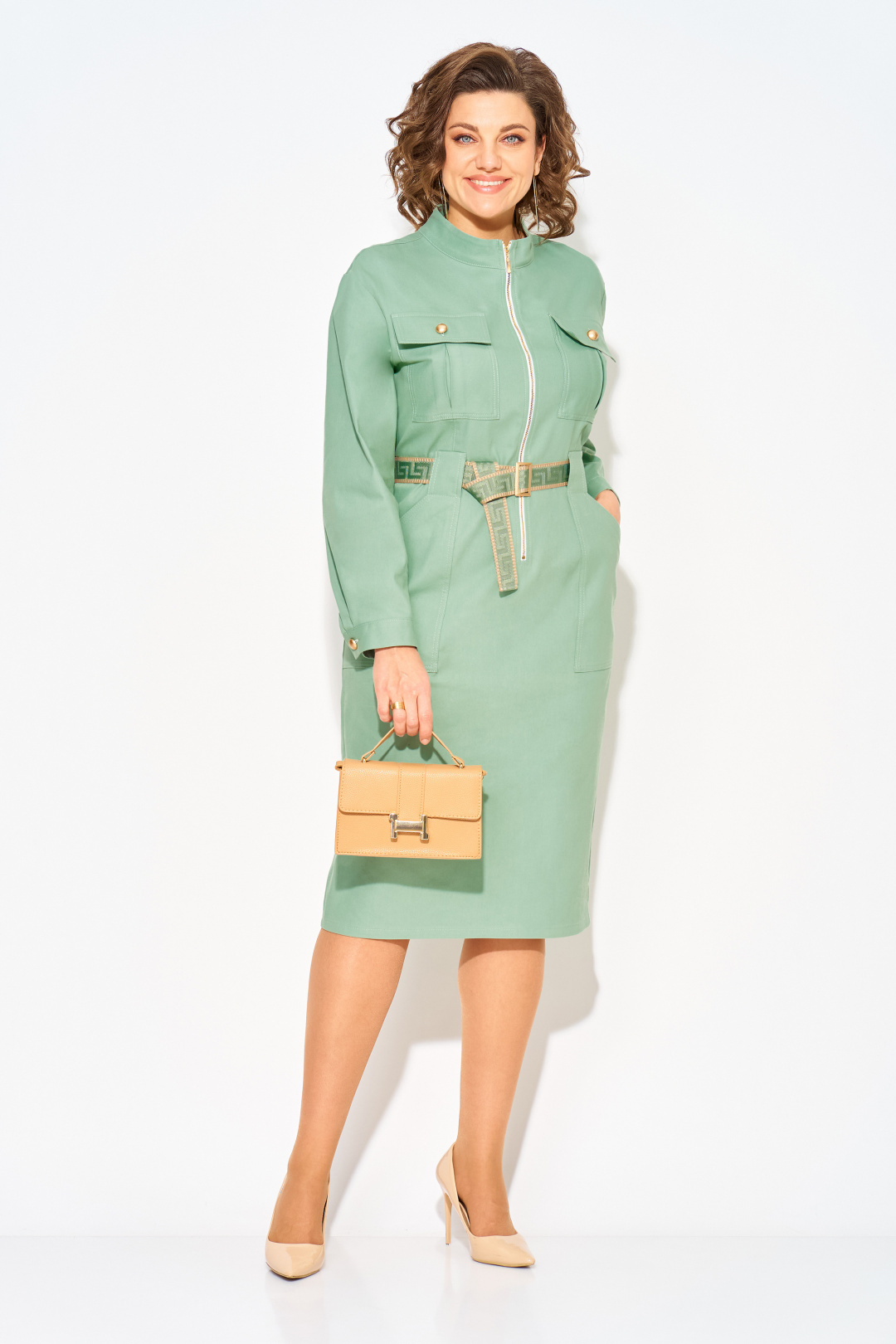 Платье Лилиана 1416Н фисташка - фото 4