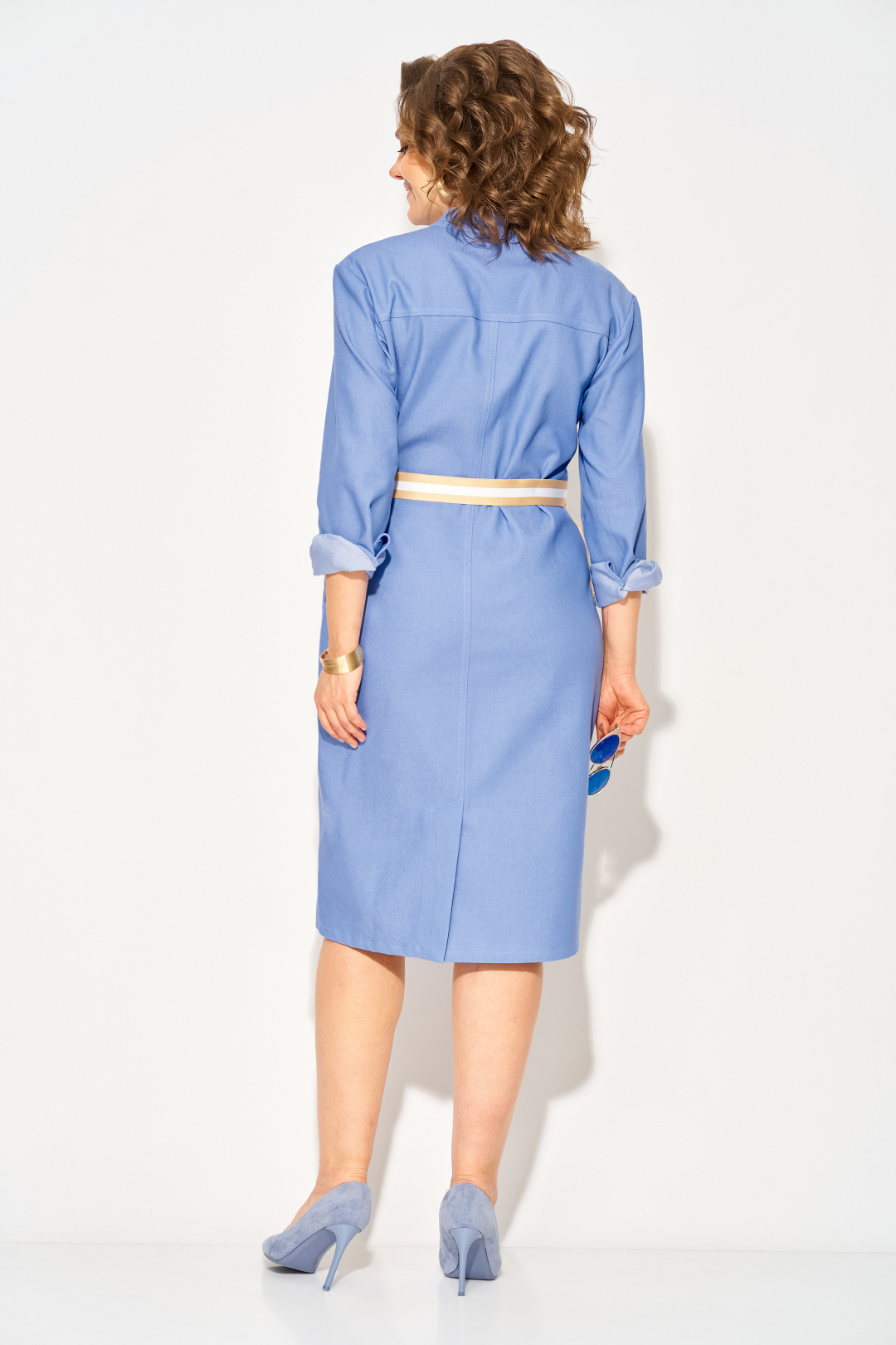 Платье Лилиана 1416Н голубой - фото 5