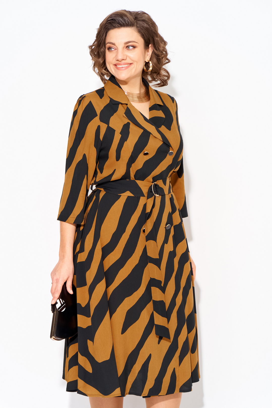 Платье Лилиана 1418Н карамель + черный