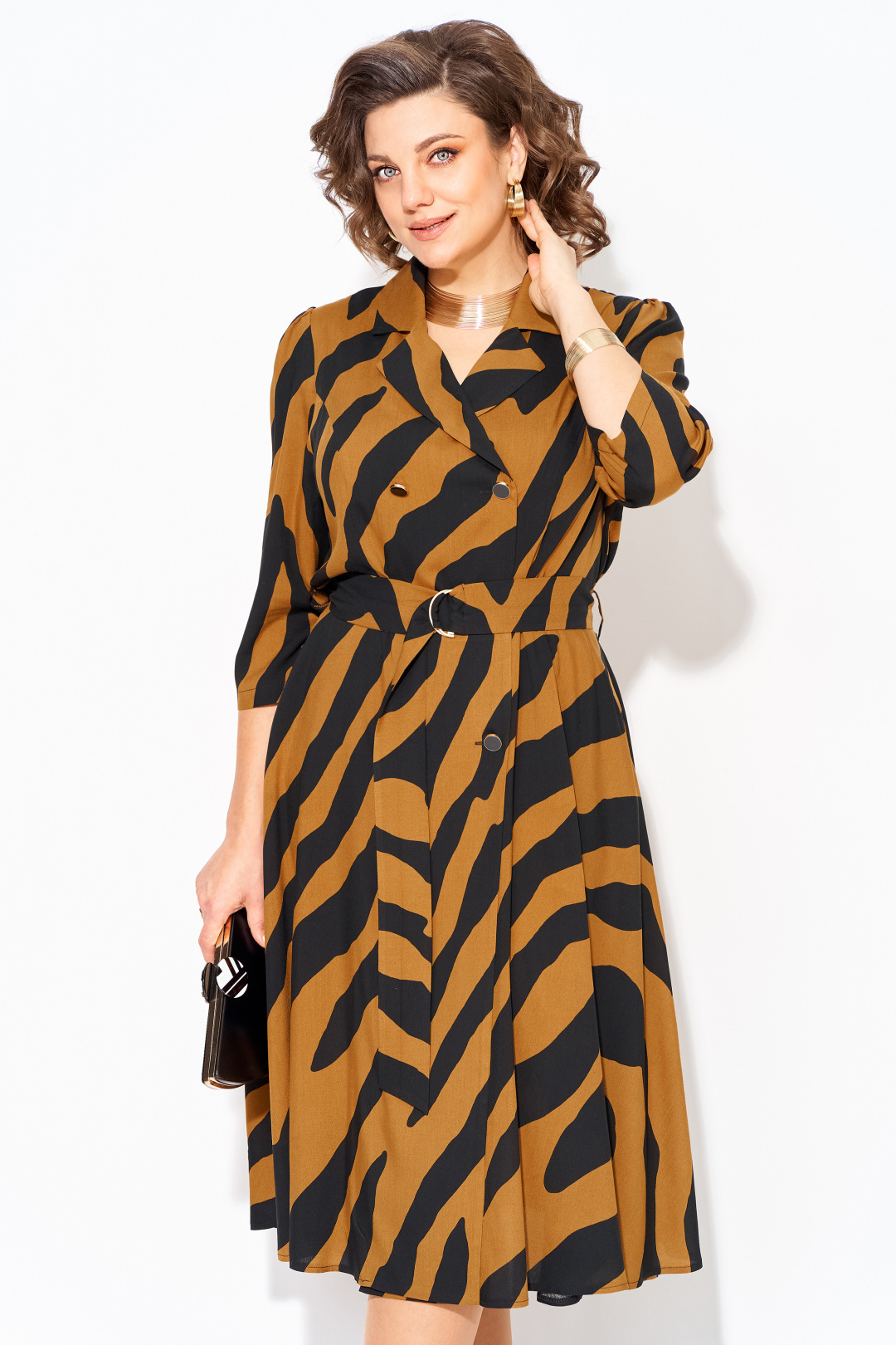 Платье Лилиана 1418Н карамель + черный