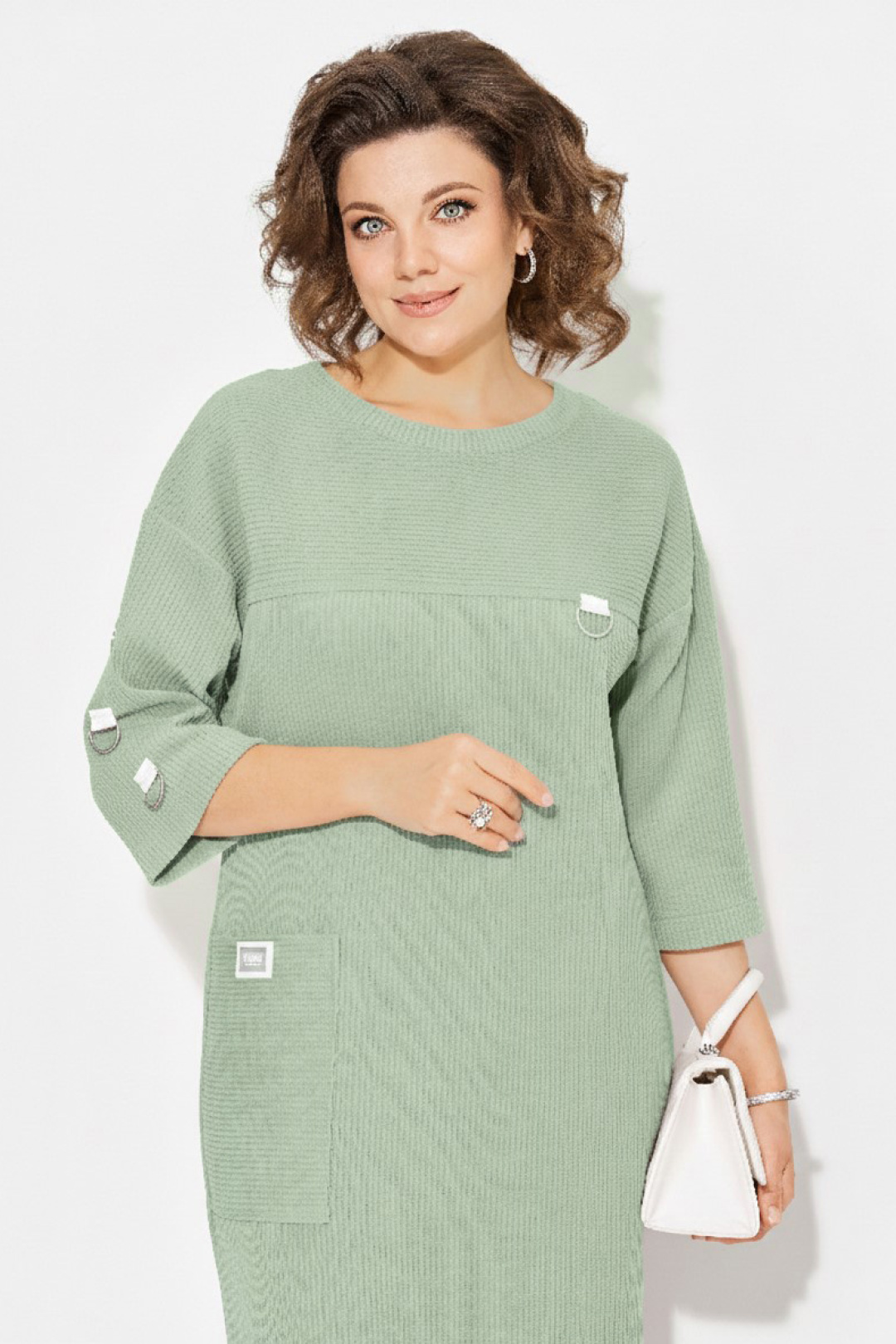 Платье Лилиана 1485 фисташка - фото 5