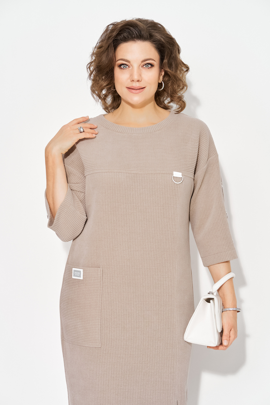 Платье Лилиана 1485 капучино - фото 4